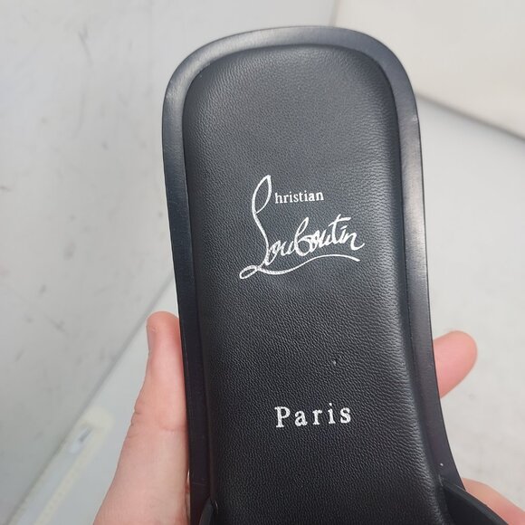 Christian Louboutin Chambelimule Donna Black Slide Sandal - Picture 4 of 8